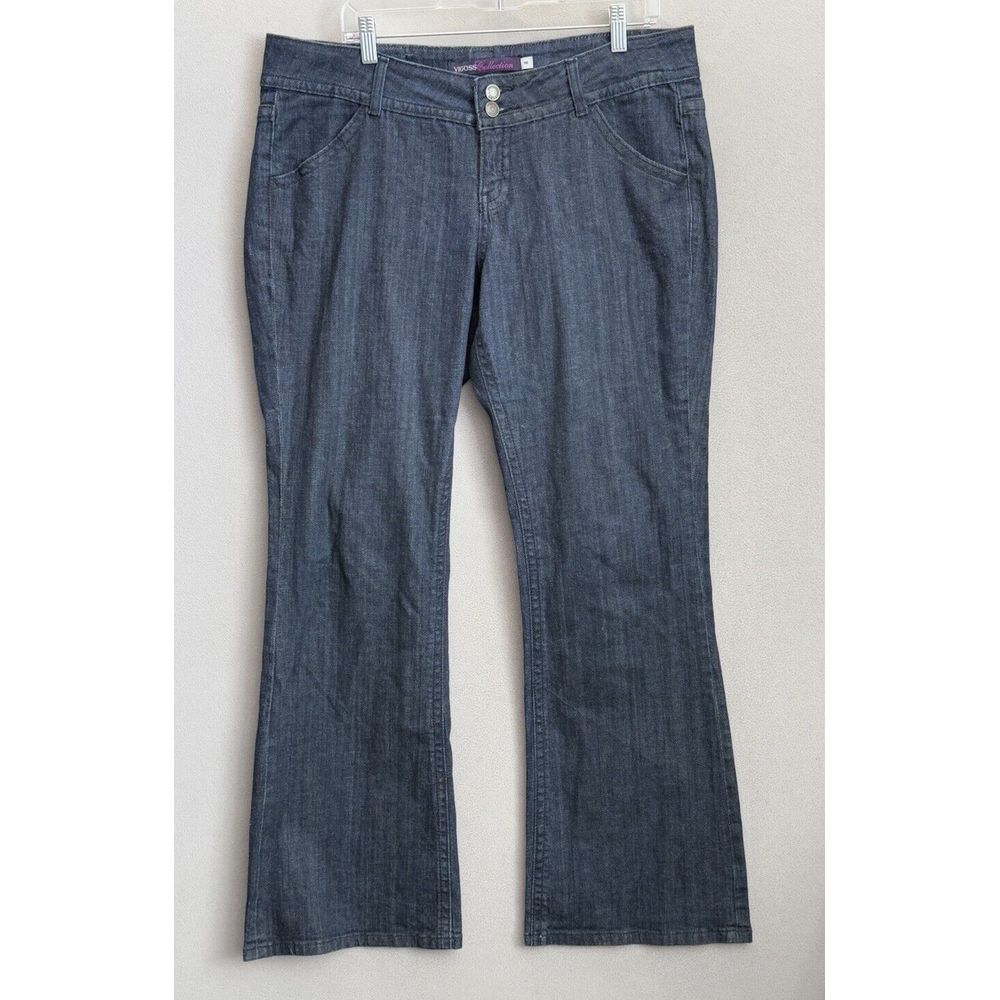 Vigoss Collection Jeans Women's Size 16 Bootcut Flare Leg Mid-Rise Blue‎ Denim